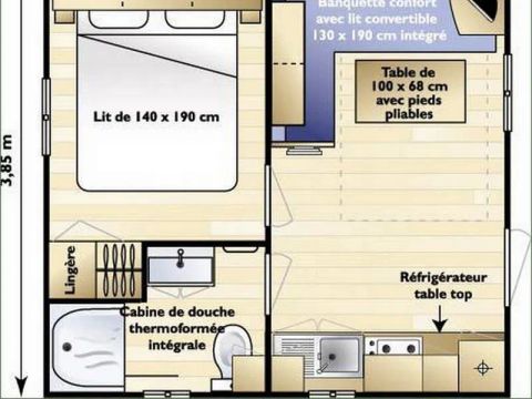 MOBILHOME 2 personnes - Couple (1 chambre)