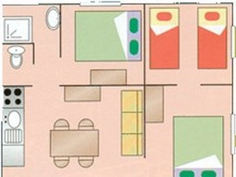 BUNGALOW 6 personnes - Bali + clim