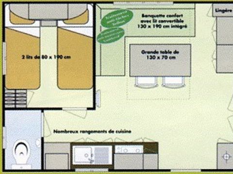 MOBILHOME 4 personnes - Bambou