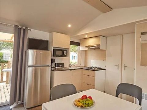 Mobilhome 6 personnes - Comfort | 3 Ch. | 6 Pers. | Terrasse surélevée | TV