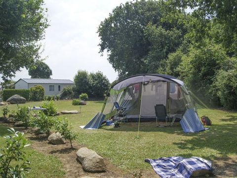Emplacement - Forfait Confort 80 à 100m² : tente, caravane ou camping-car / 1 voiture / électricité 2 pers.