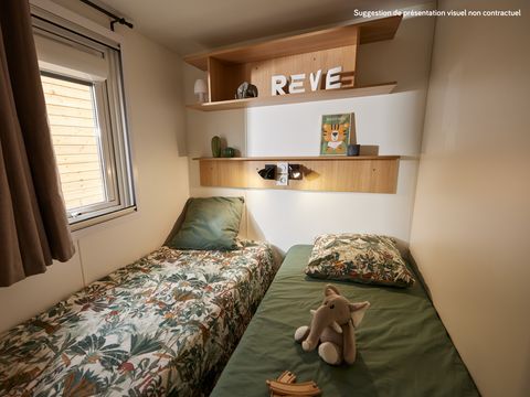 Mobilhome 6 personnes - Homeflower Premium 30,50m² - 3 chambres + terrasse + TV + lave-vaisselle + Draps + Serviettes + Clim