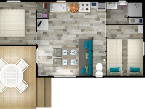 MOBILHOME 5 personnes - Cottage Vue Mer (2 chambres)