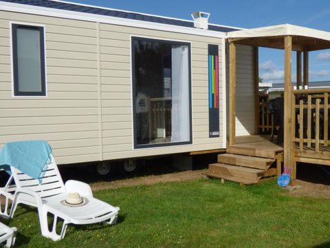 MOBILHOME 6 personnes - Mobilhome ARCHIPEL Premium 30m² - 3 chambres / terrasse couverte + TV + LV + Draps 6 pers