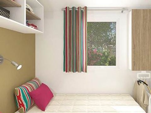 MOBILHOME 6 personnes - Mobilhome ARCHIPEL Premium 30m² - 3 chambres / terrasse couverte + TV + LV + Draps 6 pers