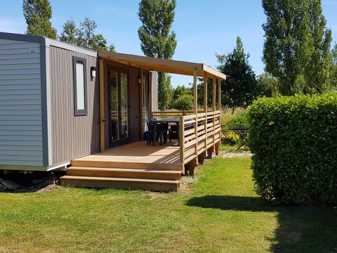 MOBILHOME 4 personnes - Mobilhome PENDRUC Premium 30m² - 2 chambres / terrasse couverte + TV + LV + Draps 4 pers
