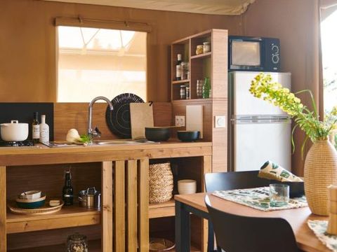 TENTE 4 personnes - Tente Lodge JUNGLE 26m² 2 chambres + terrasse