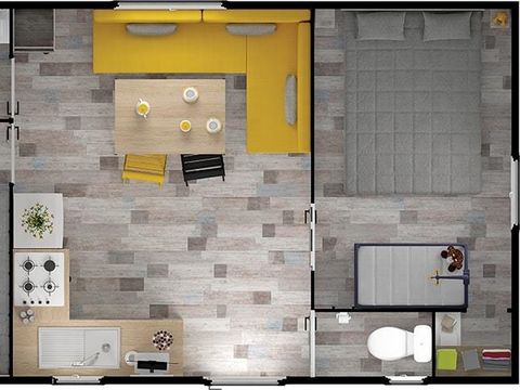 MOBILHOME 4 personnes - Mobilhome EVASION Confort 27m² - 2 chambres / Terrasse couverte + TV 4 pers