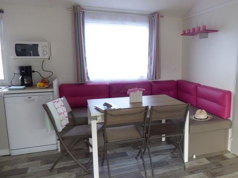 MOBILHOME 8 personnes - Mobilhome FAMILY Premium 36m² - 4 chambres / terrasse couverte + TV + LV + Draps 8 pers