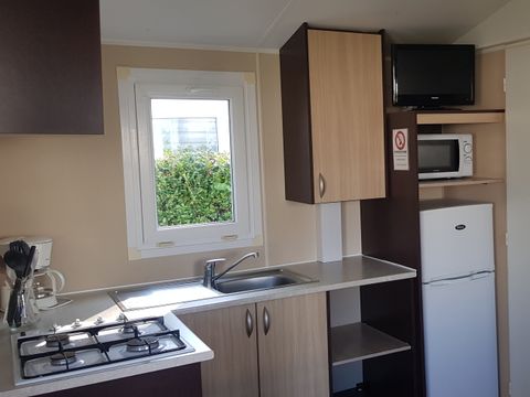 Mobilhome 4 personnes - Mobilhome ATLANTIQUE Standard 27m² - 2 chambres / Terrasse intégrée semi-couverte + TV 4 pers