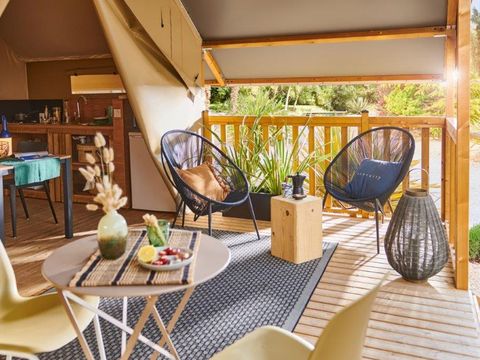 TENTE TOILE ET BOIS 5 personnes - Nouveauté 2026 ! ECOLODGE PREMIUM 