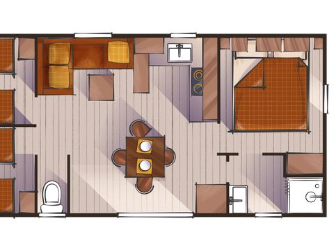 MOBILHOME 6 personnes - Oasis 3 chambres (samedi)