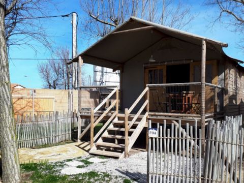 TENTE TOILE ET BOIS 4 personnes - La Cabane 2 chambres
