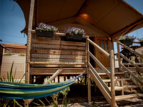TENTE TOILE ET BOIS 4 personnes - La Cabane 2 chambres