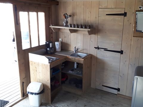 TENTE TOILE ET BOIS 4 personnes - La Cabane 2 chambres