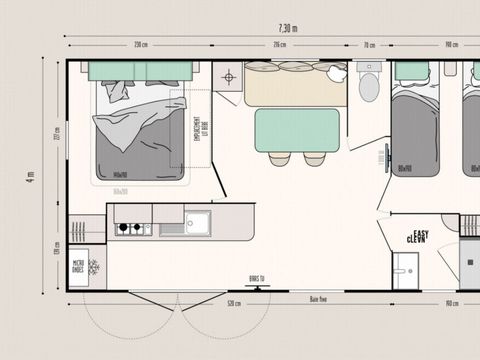MOBILHOME 4 personnes - Toucan 2 chambres