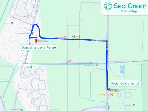 MOBILHOME 6 personnes - Cottage Prestige 3 CH 1 sdb  (Green Village à 800 m du Domaine de la Forge)