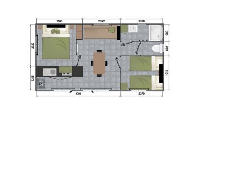 MOBILHOME 4 personnes - 2 chambres