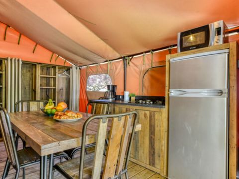 TENTE TOILE ET BOIS 5 personnes - Lodge 2 chambres  (sans sanitaires)