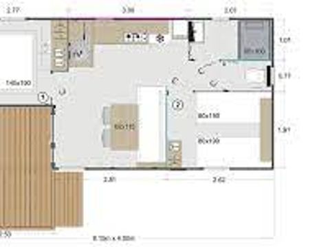 Mobilhome 4 personnes - Lodge