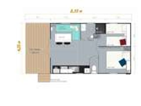 Mobilhome 6 personnes - MH 4/6p Loggia bay