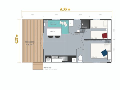 MOBILHOME 6 personnes - LOGGIA BAY