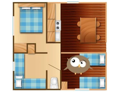 BUNGALOW TOILÉ 6 personnes - TITHOME