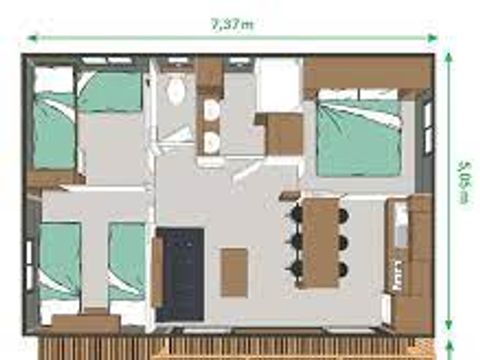 MOBILHOME 6 personnes - PORTLAND Premium 35m²