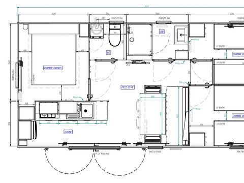 Mobilhome 6 personnes - Mobil-home | Premium | 3 Ch. | 6 Pers. | Terrasse Lounge | Clim. | TV