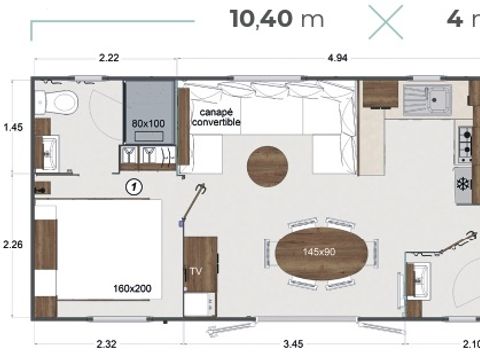 Mobilhome 6 personnes - Cottage prestige