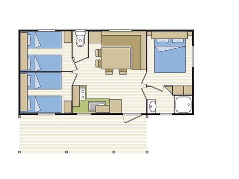 MOBILHOME 6 personnes - SANTORIN