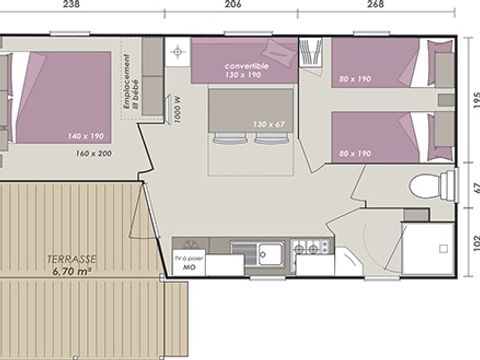 MOBILHOME 6 personnes - AKOYA