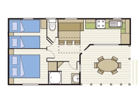 MOBILHOME 6 personnes - HIBISCUS
