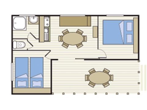 BUNGALOW 4 personnes - LAGON Samedi