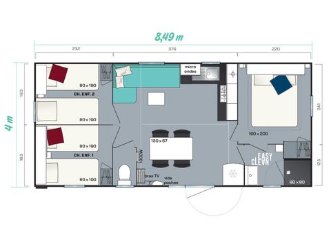 MOBILHOME 6 personnes - VENTOUX - 33m² - 3 chambres