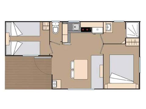 MOBILHOME 4 personnes - SUN ROLLER - 26m² - 2 chambres