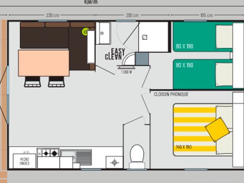 MOBILHOME 4 personnes - LOGGIA BAY