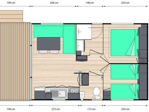 MOBILHOME 4 personnes - COTTAGE O'PHEA