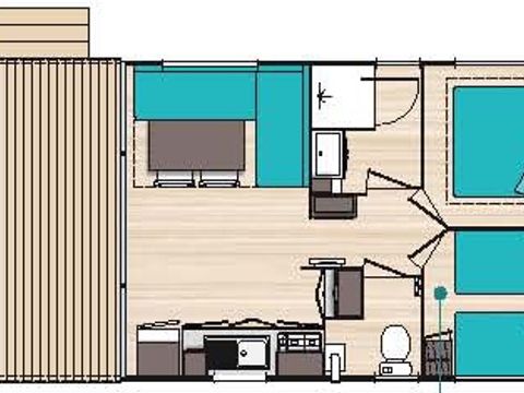 MOBILHOME 4 personnes - COTTAGE O'PHEA