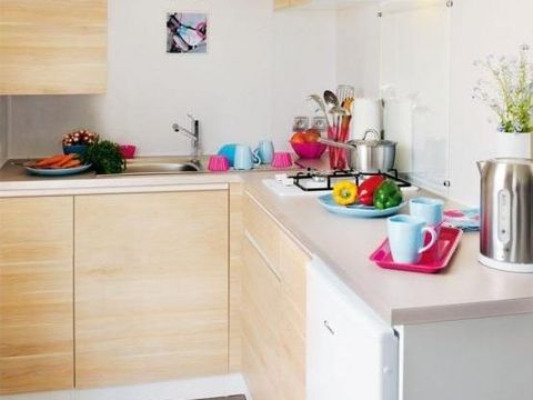 MOBILHOME 3 personnes - Cottage Duo - 1 chambre : 21m² - Terrasse non couverte 11m² 2/3 pers.