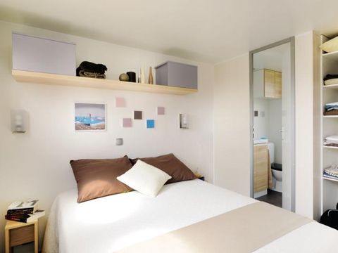 Mobilhome 6 personnes - Cottage family 2 salles de bain - 3 chambres : 37 m² + 18 m² de terrasse semi couverte