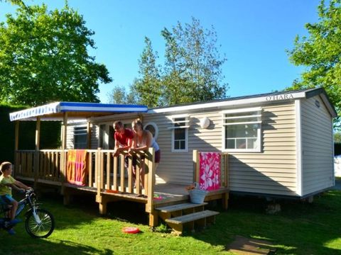 Mobilhome 6 personnes - Cottage family 2 salles de bain - 3 chambres : 37 m² + 18 m² de terrasse semi couverte