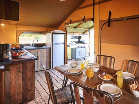 TENTE TOILE ET BOIS 6 personnes - Lodge Luxe 4 Pièces TENTE TOILE ET BOIS 6 personnes - Lodge Luxe 4 Pièces