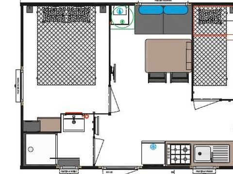 MOBILHOME 4 personnes - MOBIL HOME TRADITION 2 CHAMBRES 4 pers
