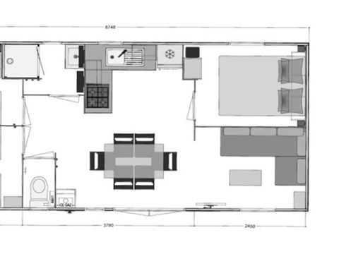 MOBILHOME 10 personnes - Mobil homes VIP XXL 5 chambres 4/10 pers