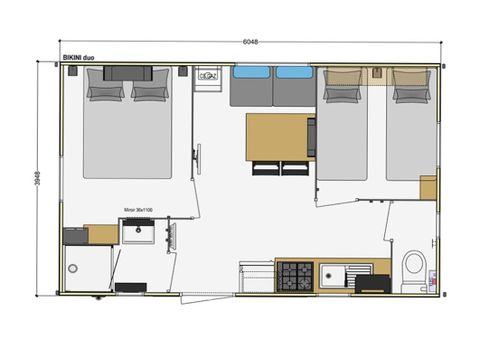 MOBILHOME 10 personnes - Mobil homes VIP XXL 5 chambres 4/10 pers