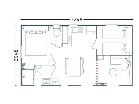 MOBILHOME 6 personnes - Mobil-Home Passion 2 chambres 4/6 pers