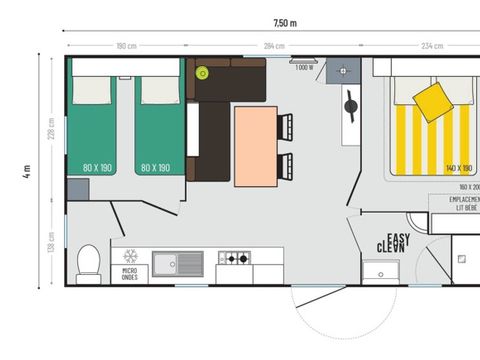 MOBILHOME 6 personnes - 2 chambres 4/6 personnes