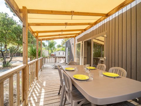 MOBILHOME 6 personnes - VIP 3 chambres 38m² - Pack-Vip inclus (linge,tv,wifi...) 6 pers