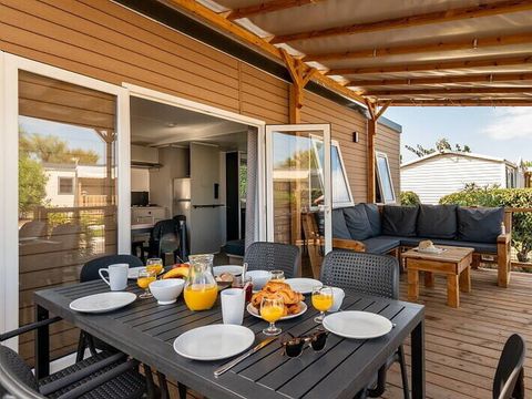 MOBILHOME 6 personnes - Premium | 3 Ch. | 6 Pers. | Terrasse Lounge | Clim. | TV